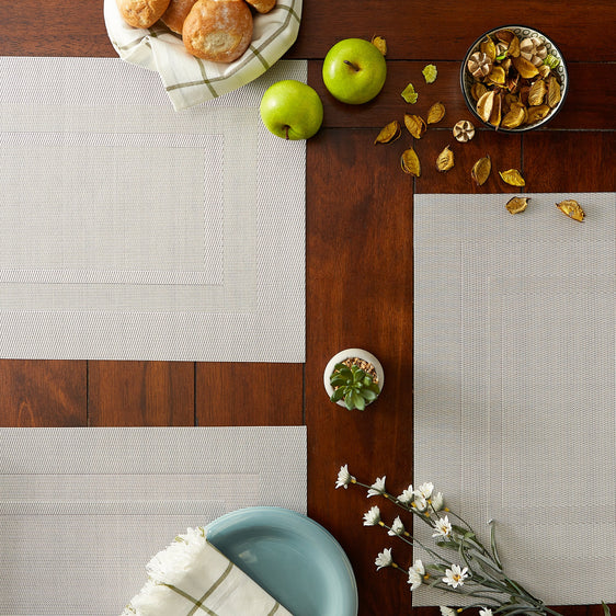 Natural Double-frame Placemats, Set of 6 - Placemats