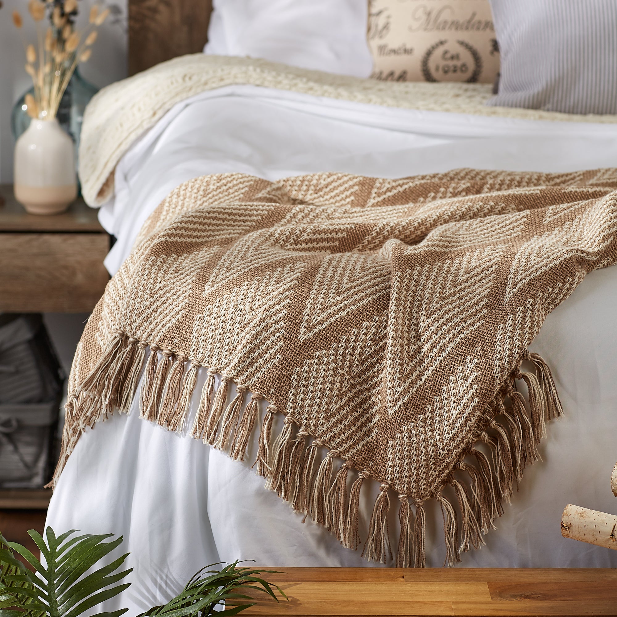 Natural-Tone-Multi-Diamond-Throw-Throw-Blankets