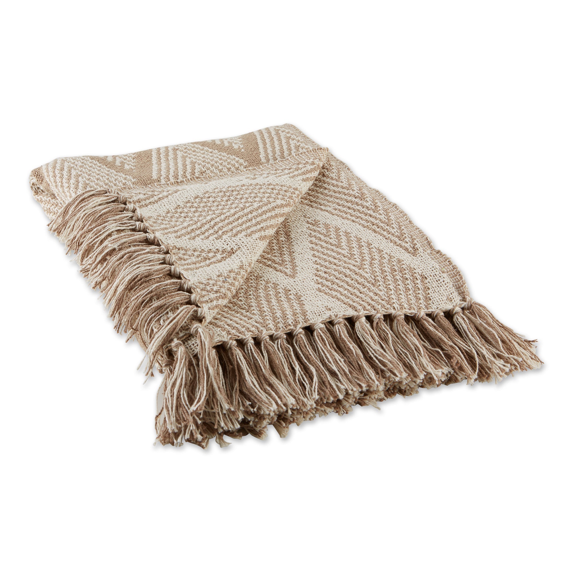 Natural Tone Multi Diamond Throw - Throw Blankets