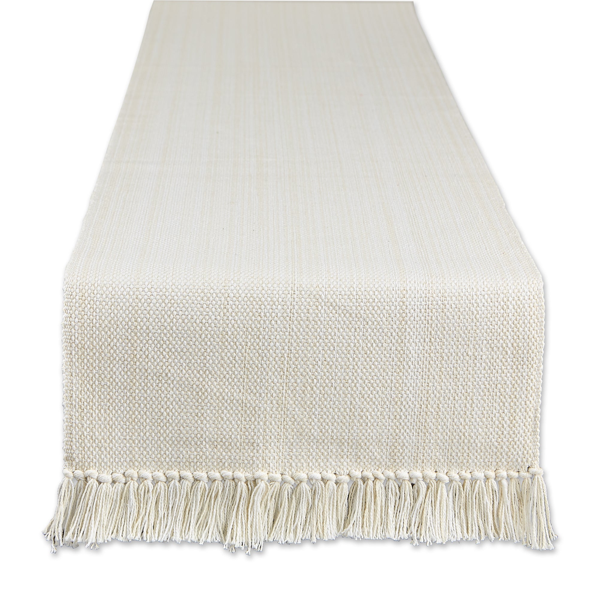 Natural Variegated Fringe Table Runner 13x108 - Table Runners