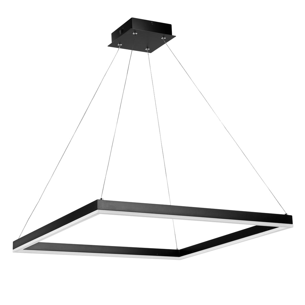 Nero Square Contemporary Modern Metal Integrated LED Pendant Light - Pendant Lights