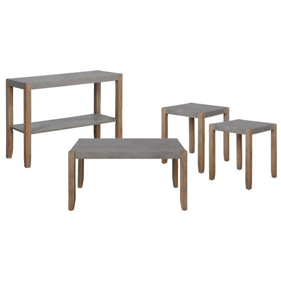 Newport-4-Piece-Faux-Concrete-and-Wood-Living-Room-Coffee-Tables-and-End-Tables