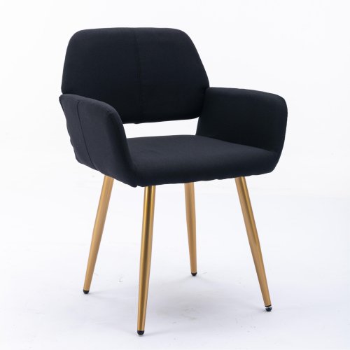 Niche Mid Century Upholstered Dining Chair with Metal Legs - Dining Chairs