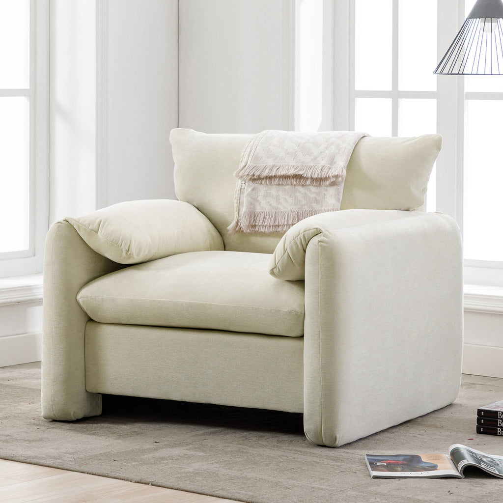 Nolan Oversized Armchair, Chenille - Accent Chairs