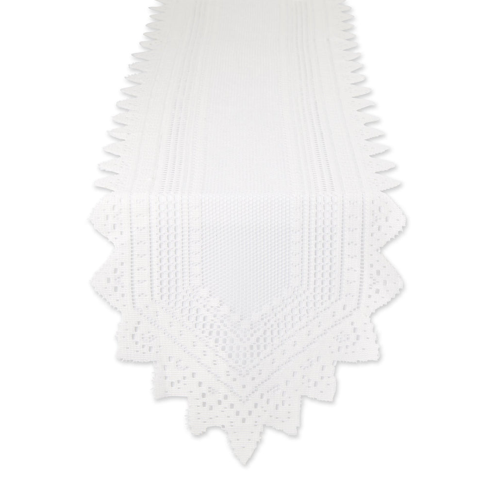 Off White Nordic Lace Table Runner 14x72 - Table Runners