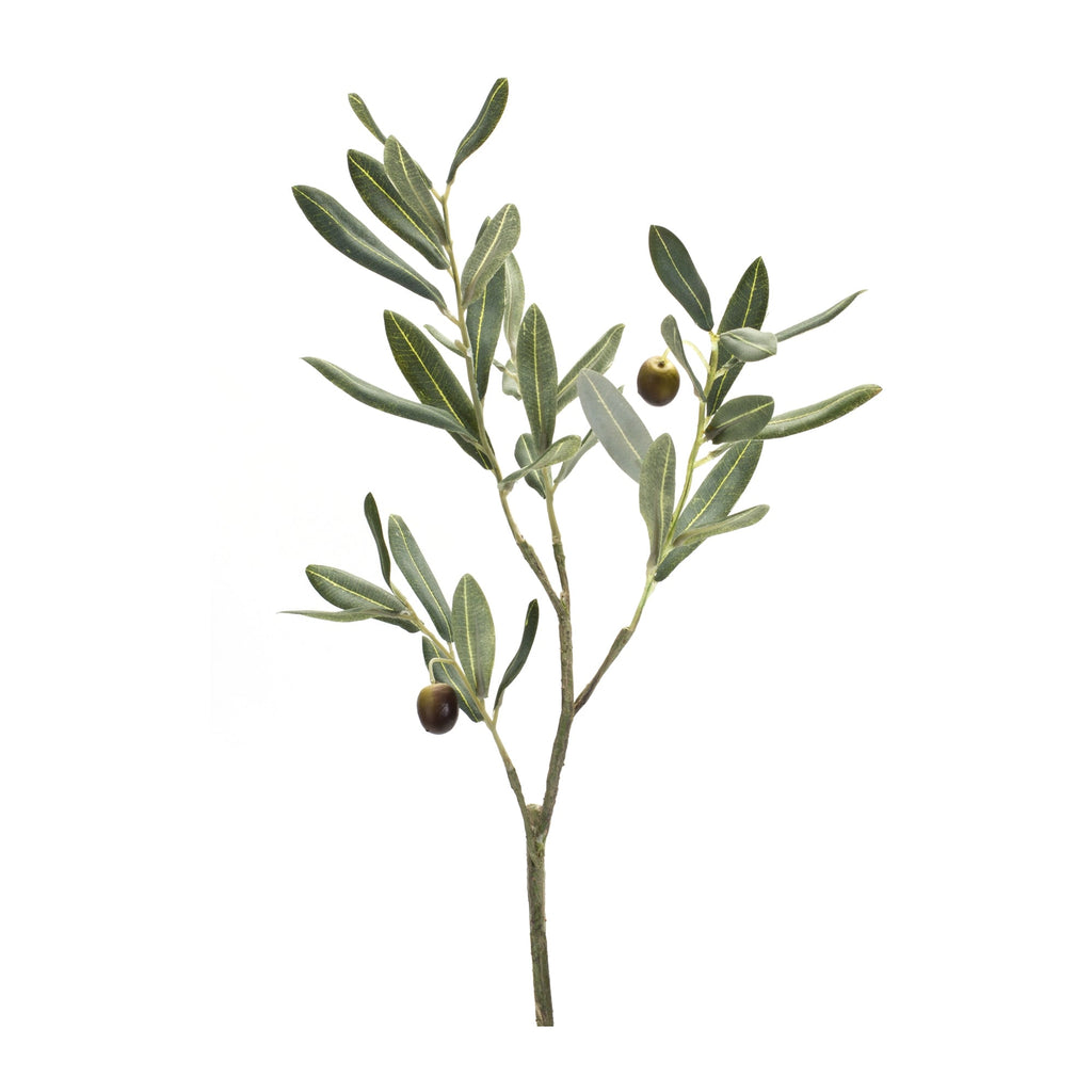 Olive Leaf Branch Spray, Set of 6 - Faux Florals