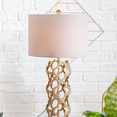 Oliver Metal Quatrefoil LED Table Lamp - Table Lamps