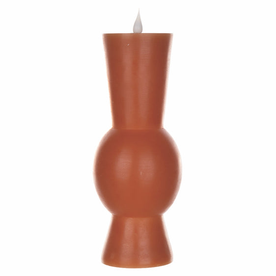 Orange Simplux Designer LED Candle with remote, Set of 2 3.5" x 9.25" - Candles