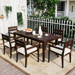 Outdoor Dining Table Set with 6 Chairs - Outdoor Dining