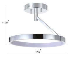 Owen Dimmable Integrated LED Metal SemiFlush Mount - Ceiling Lights