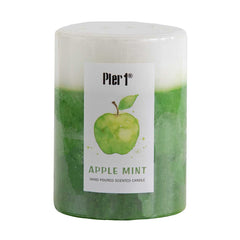 Pier-1-Apple-Mint-3x4-Layered-Pillar-Candle-Pillar-Candles