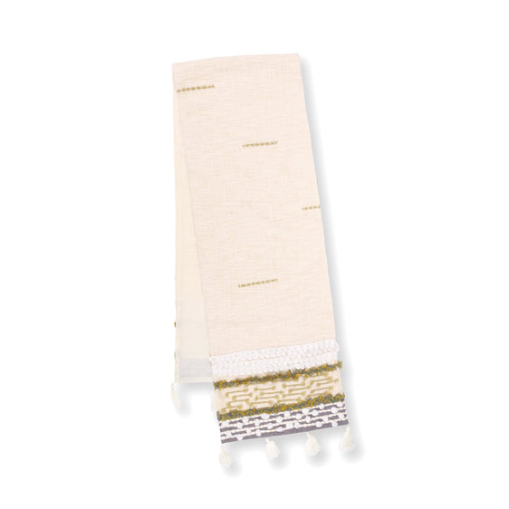 Pier 1 Boucle Woven with Tassels Table Runner - Table Runners