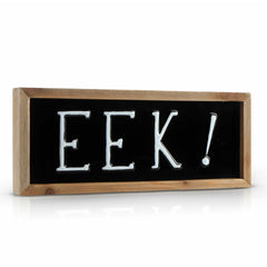 Pier 1 Eek! Wood Frame Table Top Sign - Halloween Decor
