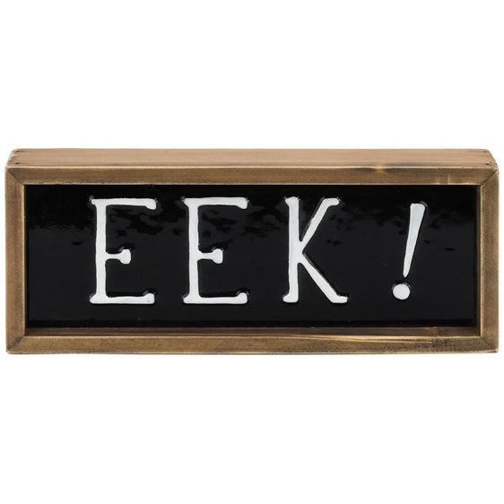 Pier 1 Eek! Wood Frame Table Top Sign - Halloween Decor