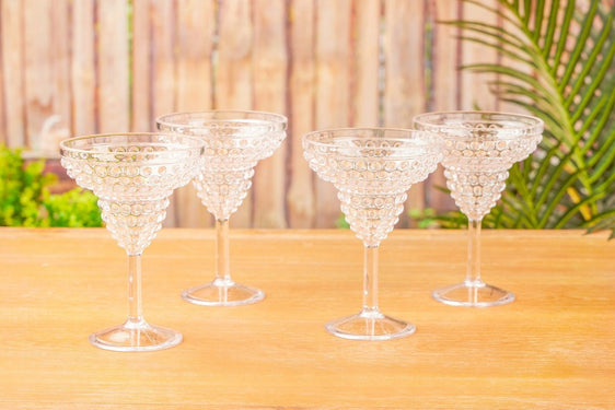 Pier 1 Emma Clear Acrylic 12 oz Margarita Glasses, Set of 4 - Drinkware Sets