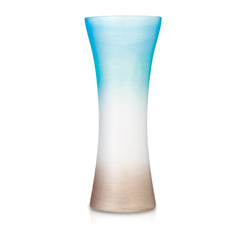 Pier-1-Handpainted-Ombre-Turquoise-Glass-Vase-Vases