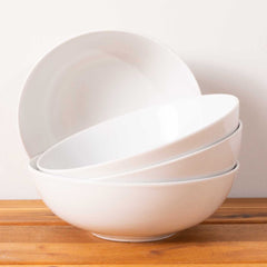 Pier 1 Luminous Cereal Porcelain White Bowls, Set of 4 - Bowls