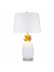 Pier 1 Pineapple White & Gold Ceramic Table Lamp 22'' - Home