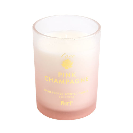 Pier 1 Pink Champagne 8oz Ombre Filled Candle - Home