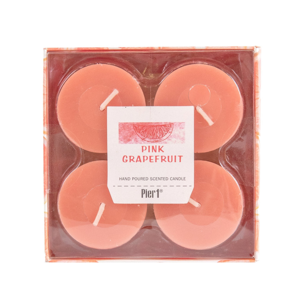 Pier 1 Pink Grapefruit Set of 4 Votives - Votive Candles