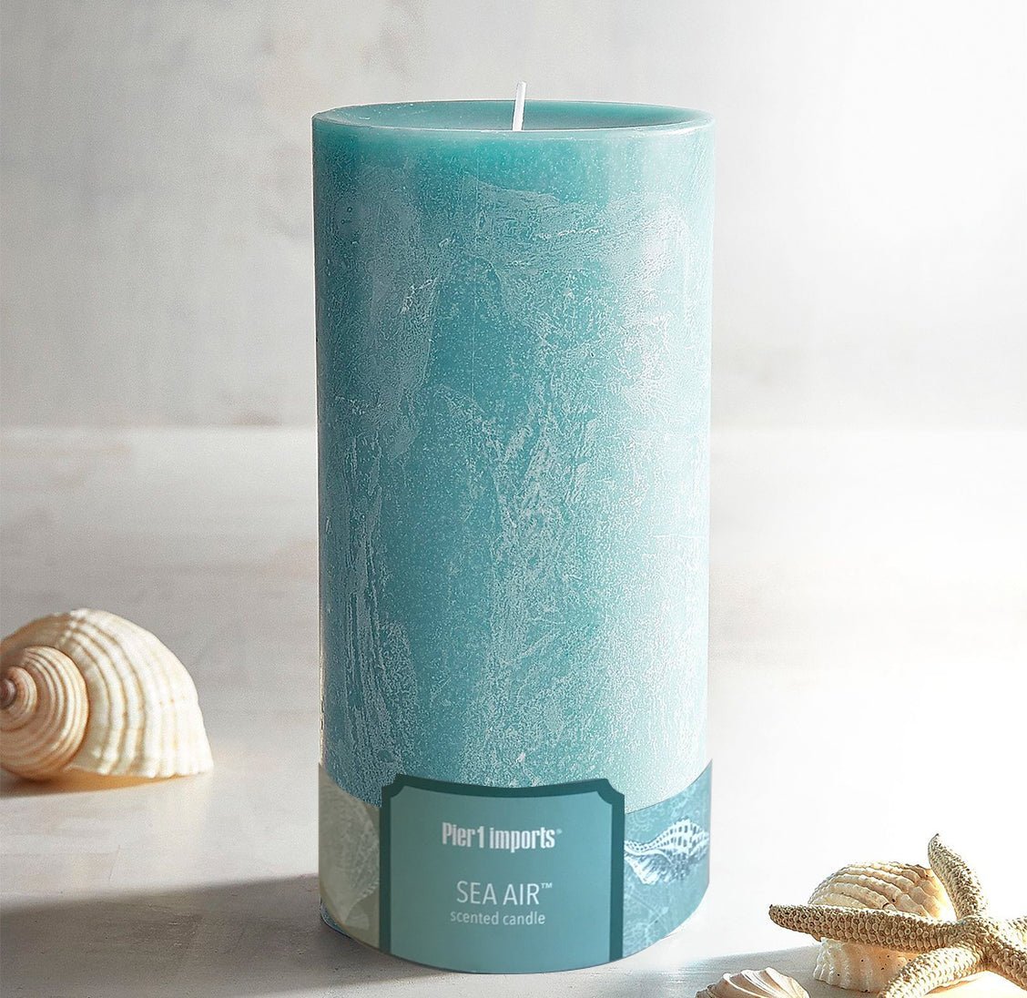 Pier 1 Sea Air 3x6 Mottled Pillar Candle - Pillar Candles