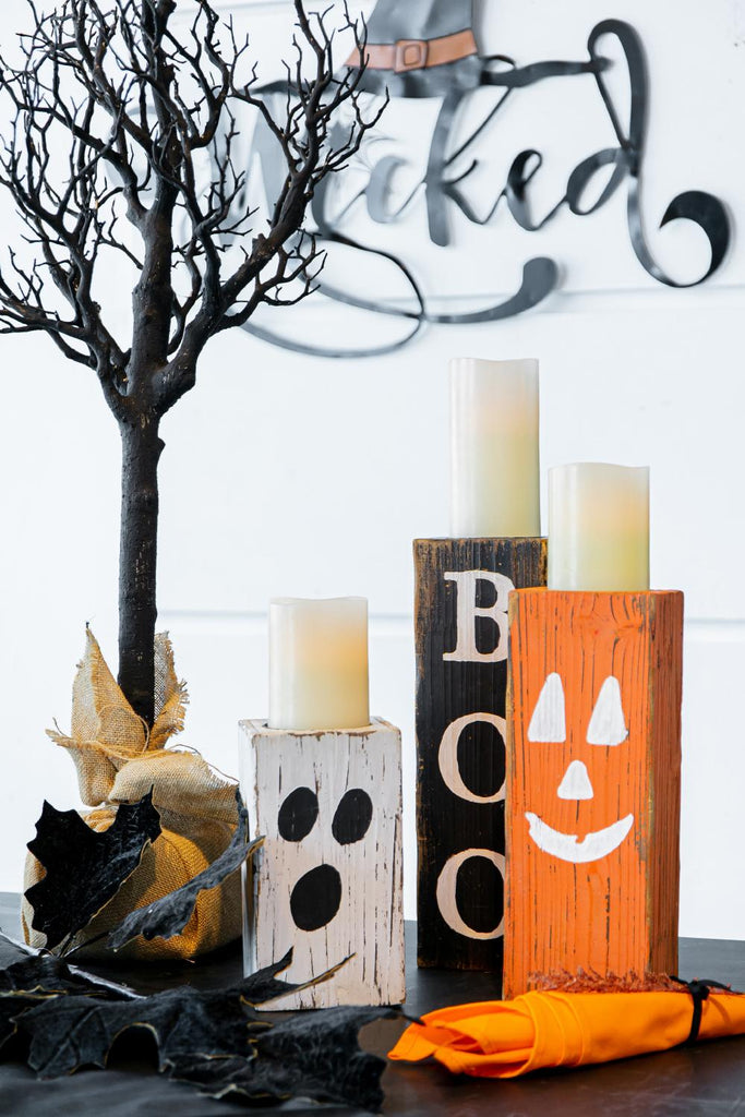 Pier-1-Set-of-3-Wood-Halloween-Candle-Holders-Home