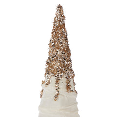 Pier 1 Sparkle and Velvet Beaded Cone Set of 3 - Christmas Decor