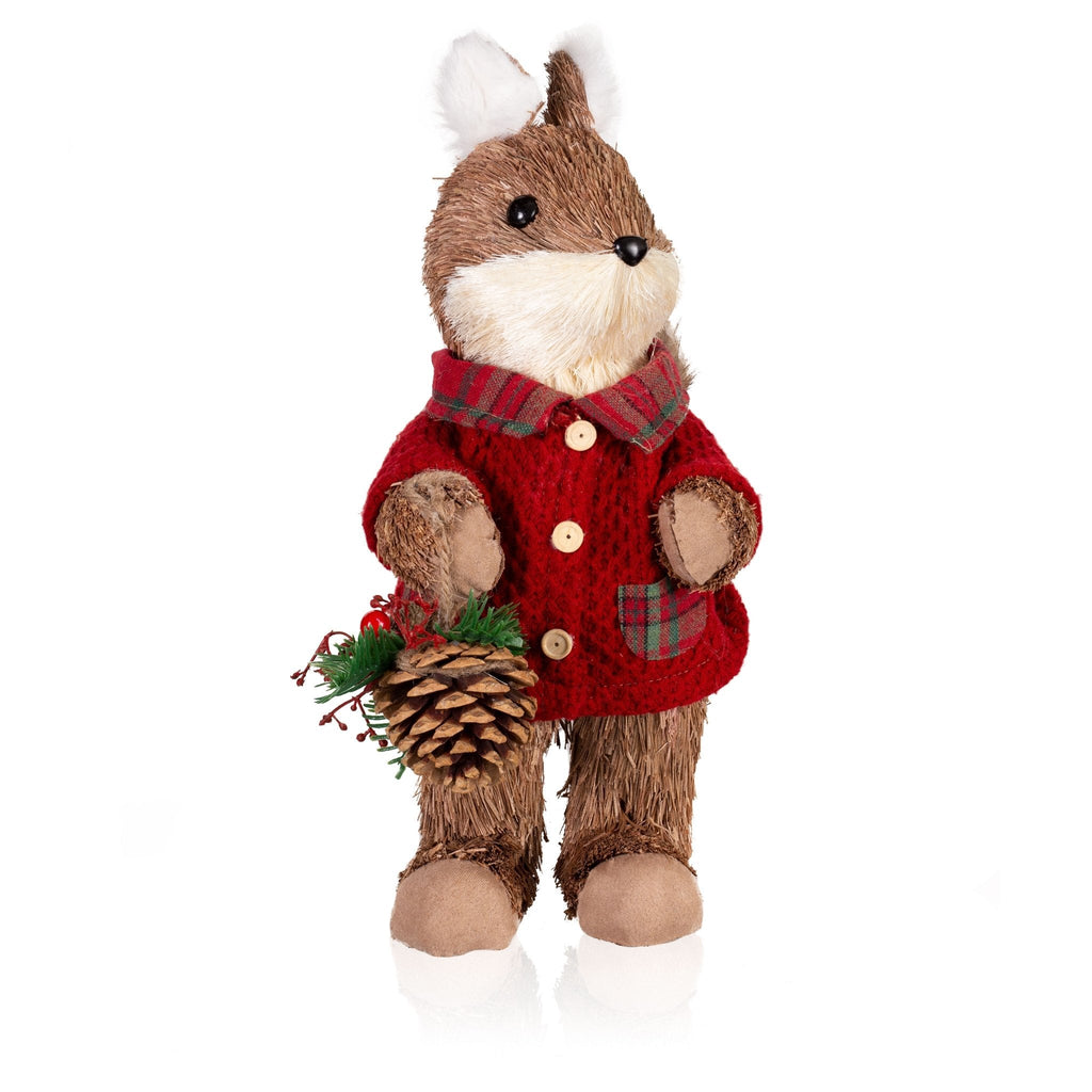 Pier 1 Standing Woodland Squirrel With Pinecone - Christmas Decor