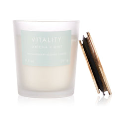 Pier 1 Vitality Matcha & Mint Aromatherapy 9.5 oz Candle - Jar Candles