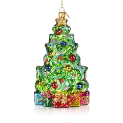 Pier 1 Wonderful Christmas Tree Glass Christmas Ornament - Ornaments