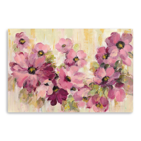 Pink and Green Bloom Canvas Giclee - Wall Art