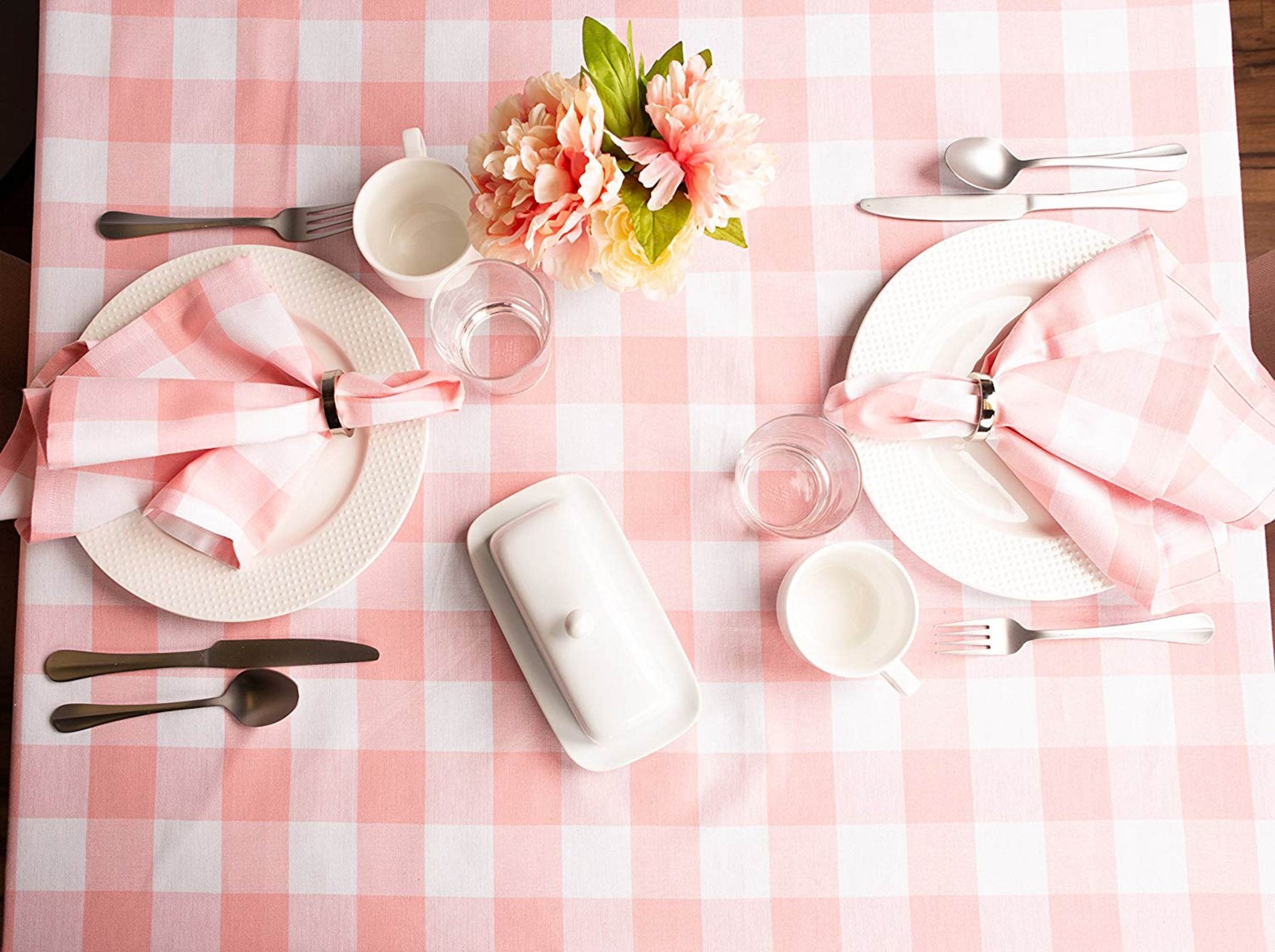 Pink Buffalo Check Tablecloth 60x120 - Tablecloths
