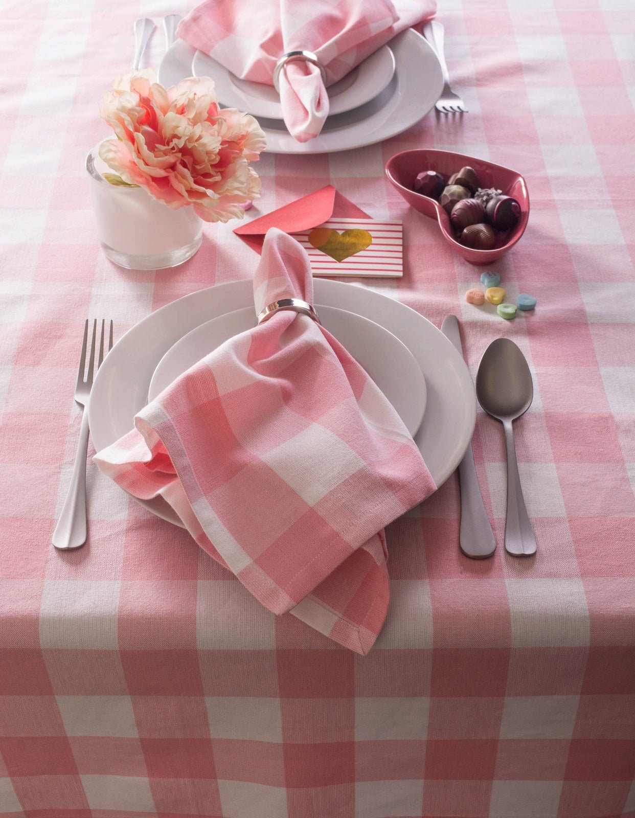 Pink Buffalo Check Tablecloth 60x120 - Tablecloths