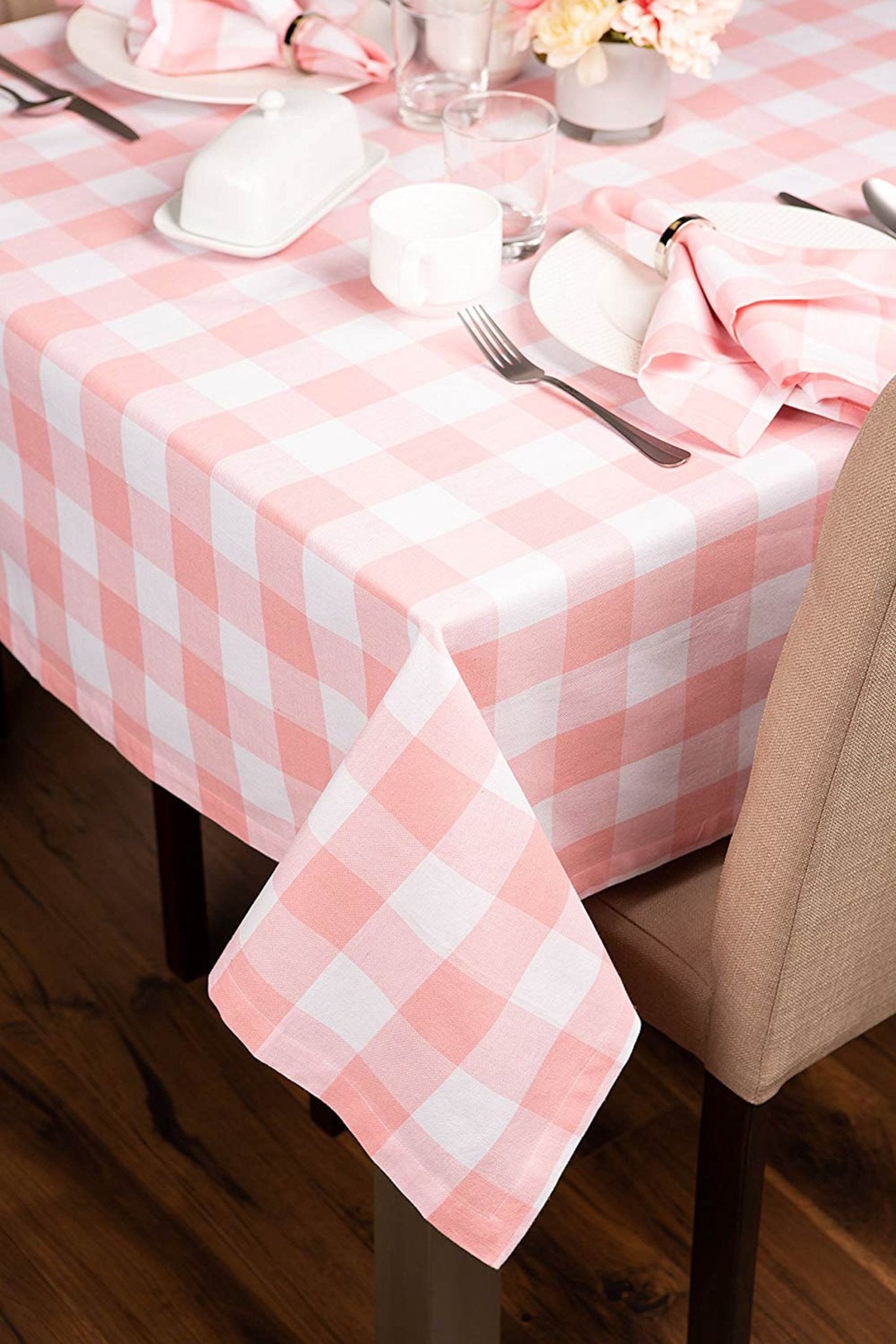 Pink Buffalo Check Tablecloth 60x120 - Tablecloths