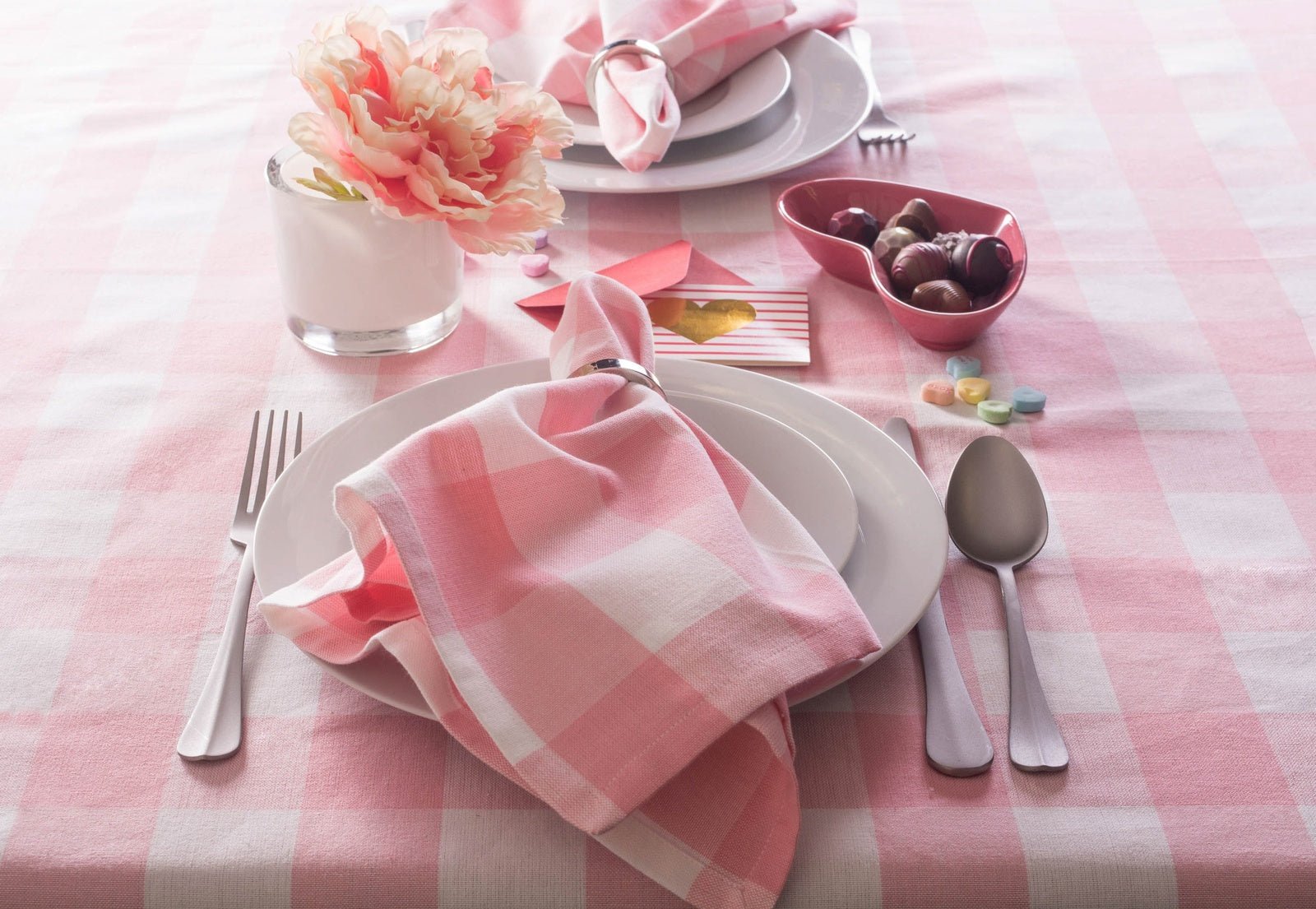 Pink Buffalo Check Tablecloth 60x120 - Tablecloths
