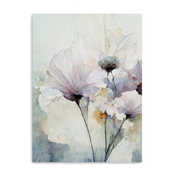 Pink Floral Impressions Canvas Giclee - Wall Art