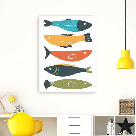 Playful Fish Canvas Giclee - Wall Art
