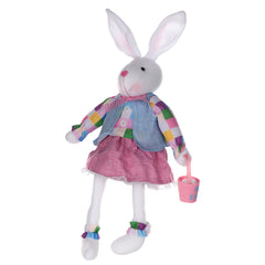 Plush Plaid Easter Rabbit Shelf Sitter (Set of 2) - Easter Decor