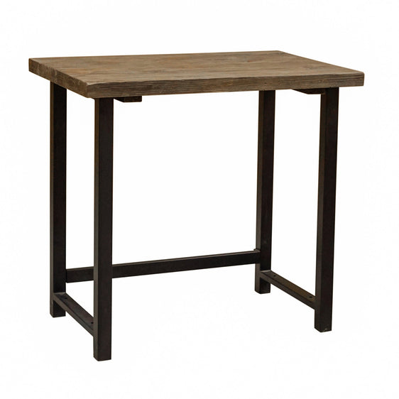 Pomona 32"W Small Metal and Solid Wood Desk - Tables Desk