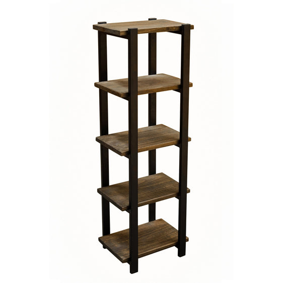 Pomona 48"H Metal and Solid Wood Bath Floor Storage Shelf - Shelves