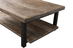 Pomona 48"L Metal and Wood Coffee Table - Coffee Tables