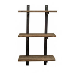 Pomona Metal and Solid Wood Wall Shelf - Shelves