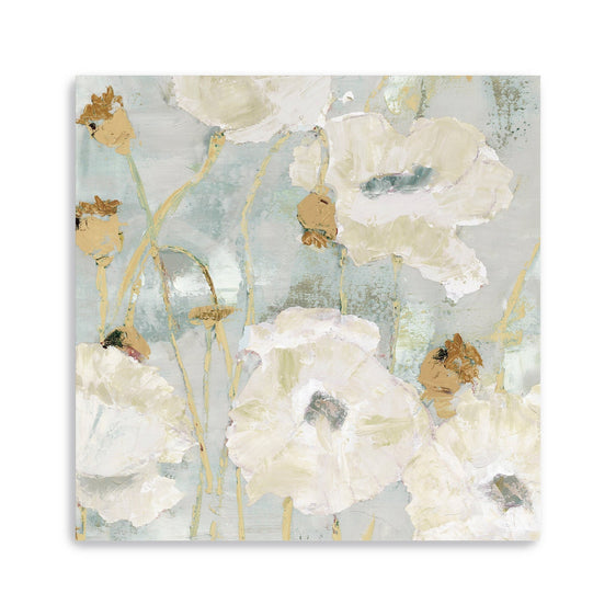 Poppies-In-The-Wind-Cream-Square-Canvas-Giclee-Wall-Art-Wall-Art
