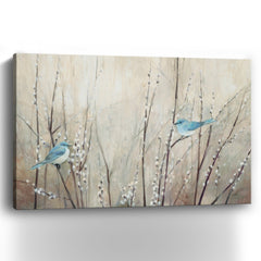 Pretty Birds Neutral Canvas Giclee - Wall Art