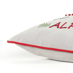 Print And Embroidery Cotton Duck (100% Cotton) Sentiment Pillow - Decorative Pillows