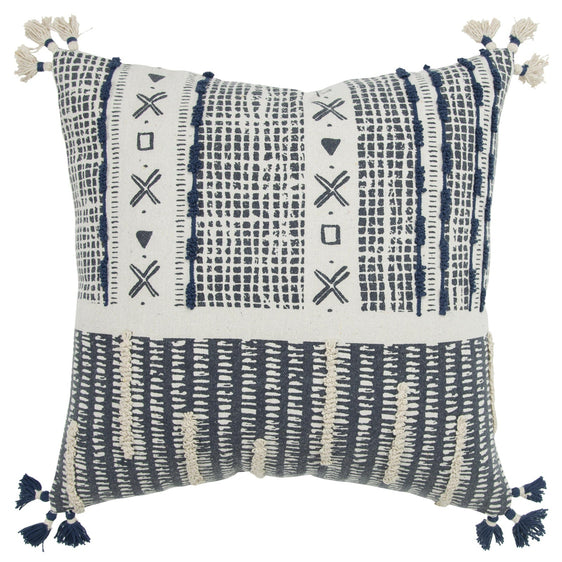 Printed Cotton Canvas Irregular Tribal Stripe Pillow Cover - Decorative Pillows