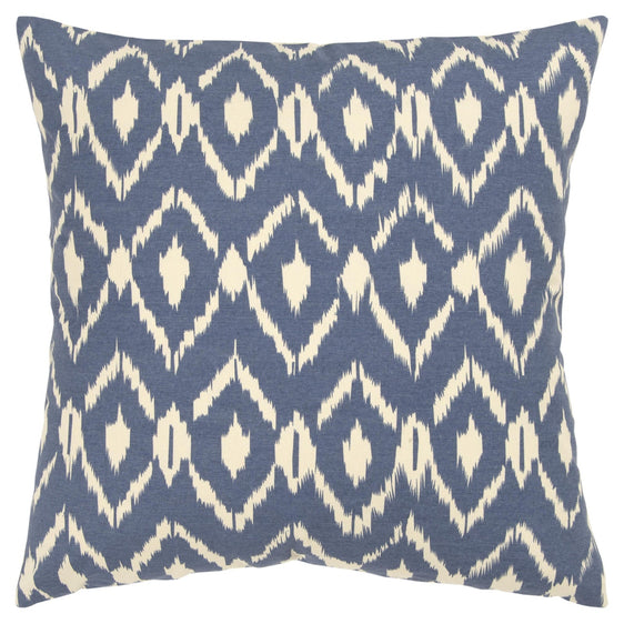 Printed Cotton Ikat Decorative Throw Pillow - Decorative Pillows