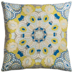 Printed Cotton Medallion Decorative Throw Pillow - Decorative Pillows