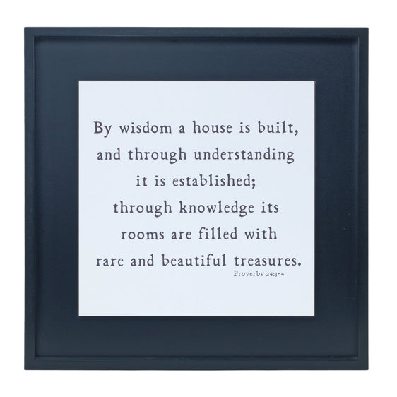 Proverbs 24 Wooden Sentiment Plaque 19.75" - Wall Art