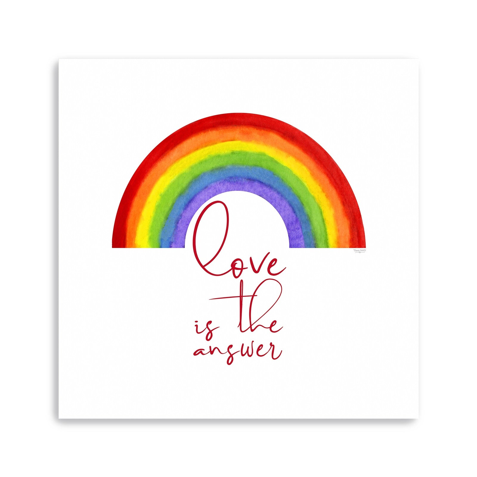 Rainbow-And-Sentiment-Iv-Love-Canvas-Giclee-Wall-Art-Wall-Art